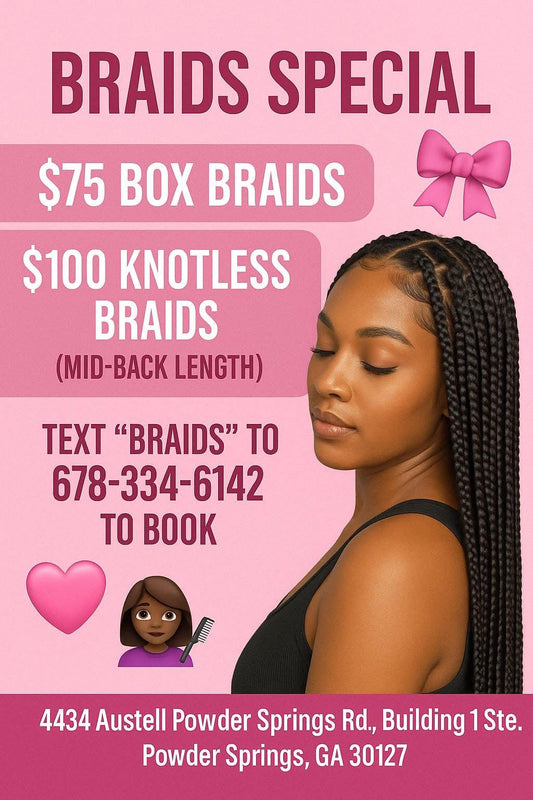FREE HAIR!!! Spring into Summer Braids (Book Today)